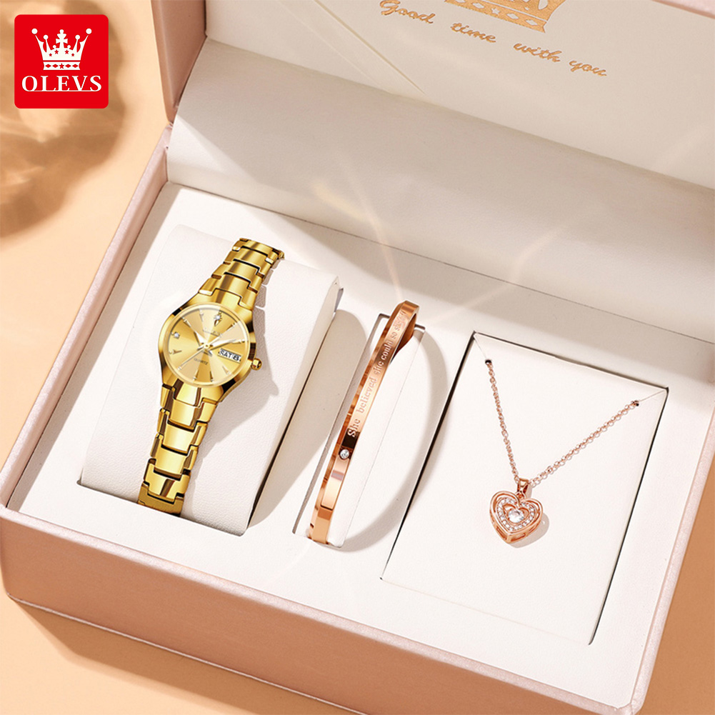 Luxury Watch & Jewellery Recensioni - OLEVS dames montre 8697 luxe élégant