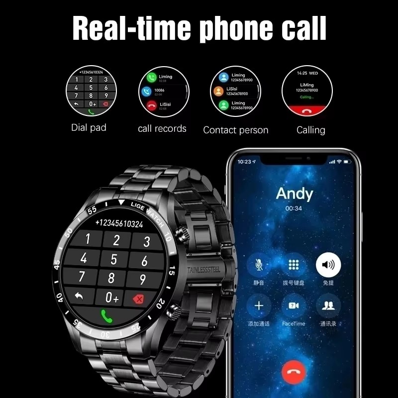 LIGE nouveau Bluetooth appel m - Luxury Watch German avis et prix